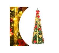 Sapin de Noël artificiel escamotable 50 LED vert 120 cm 357760