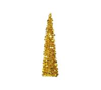 Sapin de Noël Artificiel Escamotable Décoration de Noël Arbre Artificiel Salon Salle de Séjour Maison Intérieur Doré 150 cm PET