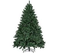 Sapin de Noël artificiel 210 cm - HOMCOM - avec support en métal pliable 1674 branches décoration de Noël effet réaliste, vert
