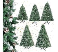 Sapin de Noël artificiel - HENGMEI - 210 cm - PVC - 1100 pointes - Flocons de neige