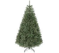 Sapin de Noël artificiel - HOMCOM - 1687 pointes de branche articulée, support en métal - plastique ignifuge - 180H cm - vert