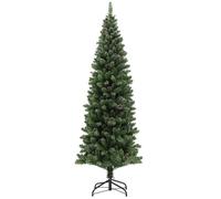 Sapin de Noël artificiel - HOMCOM - 180 cm - avec support en acier pliable, 618 branches épines - effet réaliste - vert