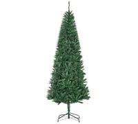 Sapin de Noël artificiel - HOMCOM - 210 cm 865 branches épines imitation nordmann réalisme - métal - 210 cm - vert