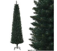 Sapin de Noël artificiel - HOMCOM - 380 pointes de branche, support en métal pliable - plastique et métal - 180H cm - vert