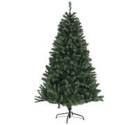Sapin de Noël Artificiel HOMCOM Arbre de Noël 180 cm avec 1 000 branches, ouverture automatique, base en acier, vert