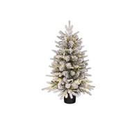 Black Box Trees Grimshaw Sapin de Noel Potted Dual LED Vert Givre Blanc Chaud 50L 120 Tips Batterie et minuteur-h90xd61cm
