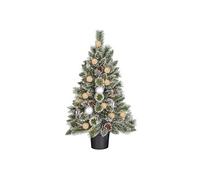 Sapin de Noël artificiel illuminé Black Box Trees Kaprun Blanc chaud Plastique H90xl51xL51cm