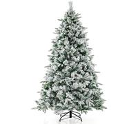 Giantex Sapin de Noël artificiel illuminé structure automatique avec Base en Fer, 180cm Vert G