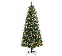 Sapin de Noël artificiel LED 703 branches 30 pommes de pin H.180 cm Vert