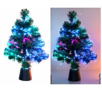 Sapin de Noël artificiel lumineux avec fibre optique LED Lunartec
