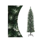 Sapin de Noël artificiel mince avec support 240 cm PVC