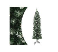 Sapin de Noël Artificiel Mince avec Support Arbre de Noël Décoration de Vacances Ornement de Noël Décoration de Fête Salon Intérieur 150 cm PVC