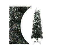 Sapin de Noël Artificiel Mince avec Support Arbre de Noël Décoration de Vacances Ornement de Noël Décoration de Fête Salon Vert 120 cm PVC