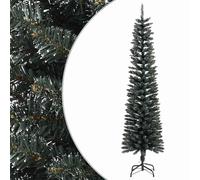 Kunstkerstboom met standaard smal 240 cm PVC groen345187