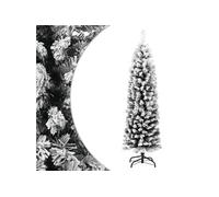 VIDAXL Sapin de No?l artificiel mince flocon de neige Vert 150 cm PVC