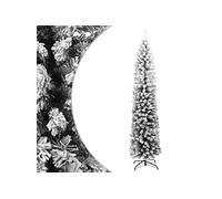 Sapin de Noël artificiel mince flocon de neige vert 180 cm PVC