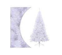 Sapin de Noël artificiel moitié avec support blanc 180 cm PVC