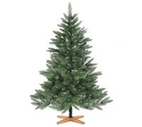 Sapin de Noël artificiel Nordmann 150 cm avec pied en bois, 381 branches en PVC, aspect réaliste et élégant