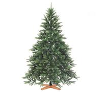 Sapin de Noël Artificiel SALCAR 210 cm, Arbre de Noël avec Branches PVC Vert, Base en Bois, Design Naturel et Réaliste, Idéal pour Décoration de Noël à la Maison et au Bureau