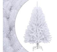 Sapin de Noël artificiel pliable blanc 120 cm avec support en métal 388 pointes en PVC réaliste pour l'intérieur et l'extérieur Montage facile Réutilisable