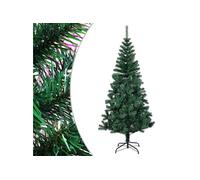 Sapin de Noël Artificiel Pointes Iridescentes Décoration de Noël Ornement de Vacances Décoration de Fête Salle de Séjour Vert 210 cm PVC