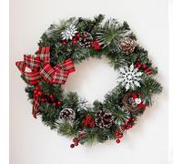 Sapin de Noël artificiel pour bureau, installation facile, mini couronne pour créer un environnement de vacances joyeux (45 cm)