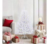 vidaXL Sapin de Noël artificiel avec 150 LED Blanc 120 cm PVC et métal