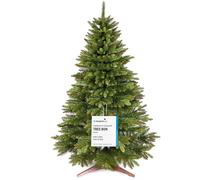Sapin de Noël Artificiel Premium 150 cm - Gagnant du Test - Réalisme Exceptionnel, Branches épaisses, livré avec Support en Bois et Sac de Rangement - Pure Living