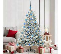 vidaXL Sapin de Noël artificiel pré-éclairé avec set de boules Vert