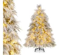 Sapin de Noël Artificiel - RELAX4LIFE - 146CM - 150 Lumières LED Blanc Chaud - 279 Branches - Conception Longues Aiguilles de Pin