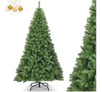 Sapin de Noël Artificiel - RELAX4LIFE - 180CM - Arbre de Noël en PVC Ignifuge - 1000 Branches - Pied en Métal - Décorations de Fête