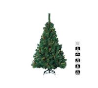 Sapin de Noël 150 cm vert Majestic pommes de pin Vert G
