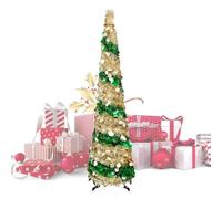 Sapin de Noël Artificiel - Sapin Artificiel Effilé Pop-Up | Décoration Festive pour Appartement Fête Carnaval Coin Cheminée Fête des Mères - pour Intérieur et Célébration