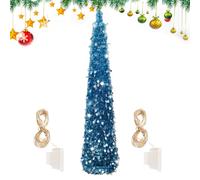 Sapin de Noël Artificiel,Sapin De Noël Faux À Paillettes Avec Lumières LED Multicolores | Artificielles Réalistes De 150 Cm Pour La Décoration D Halloween Du Porche De La Chambre En Intérieur Et Extér