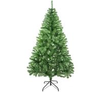 SOLAGUA NAVIDAD Sapin de Noël Artificiel de Feuilles de Guirlandes, Arbres 120-210cm avec Support Métallique (Vert Pailleté, 210cm 668Tips)