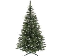 Sapin de Noël artificiel - SPRINGOS - 180 cm - Neige artificielle - Vrais cônes - PVC