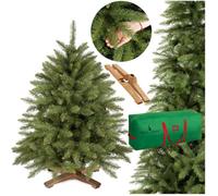 Sapin de Noël artificiel - SPRINGOS - Épicéa du Caucase - 120 cm - Densité réaliste - Sac de rangement inclus