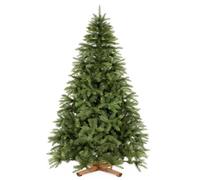 Sapin de Noël artificiel - SPRINGOS - Épicéa du Caucase - 220 cm - Branches denses - Support en bois