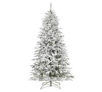 Springos Sapin de Noël Artificiel de 250 cm recouvert de Neige sur Tronc - Épicéa Naturel Artificiel avec 554 Pointes, Couronne en 3 Parties et Support en métal Solide