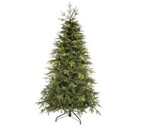 Sapin de Noël artificiel - SPRINGOS - Épicéa naturel 220 cm - Couronne dense - Support métallique - Réutilisable
