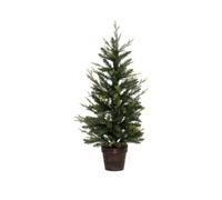 Sapin de Noël Artificiel Vert 2 Tons dans Un Pot cuivré H 100 cm - Feeric Christmas