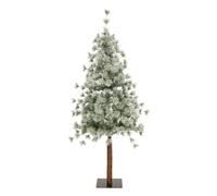 Sapin de Noël Artificiel Vert Clair enneigé avec Pied en Bois et métal H 150 cm - Feeric Christmas