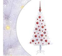 Sapin de Noël artificiel - vidaXL - 120 cm - Blanc - PVC et Acier - 150 LED - 8 modes d'éclairage - Source USB