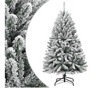 Sapin de Noël artificiel - vidaXL - 150 cm - Neige floquée - Charnières - Support métal