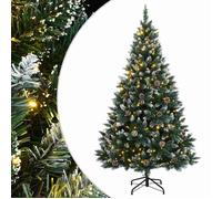 Sapin de Noël artificiel - vidaXL - 150 LED - 120 cm - PVC - Vert et blanc