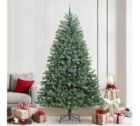 Sapin de Noël Artificiel - vidaXL - 240 cm - Branches Articulées - LED Blanc Chaud - PVC Durable