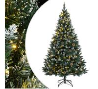 Sapin de Noël artificiel - vidaXL - 300 LED - 180 cm - Vert et blanc