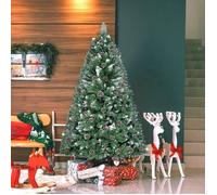 Sapin de Noël Artificiel - YUENFONG - 150 cm - Effet Neige - 500 Pointes - 41 Pommes de pin