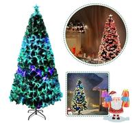 Sapin de Noël - AUFUN - 240cm - Lumineux LED - Fibre Optique - Multicolore