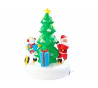 Sapin de Noël autogonflant rotatif, 150 cm Vert G